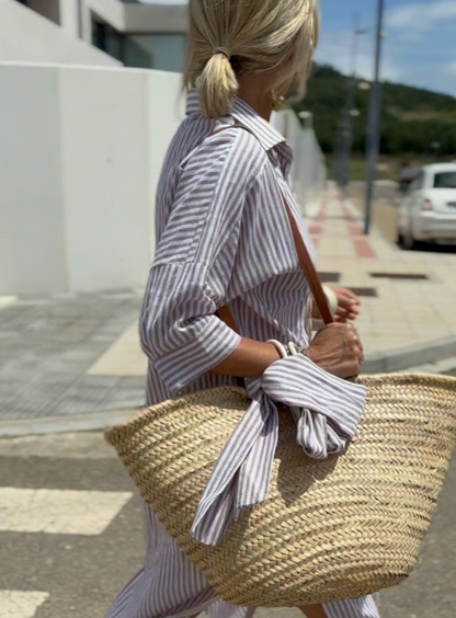 Classic Gestreepte Shirt-Jurk