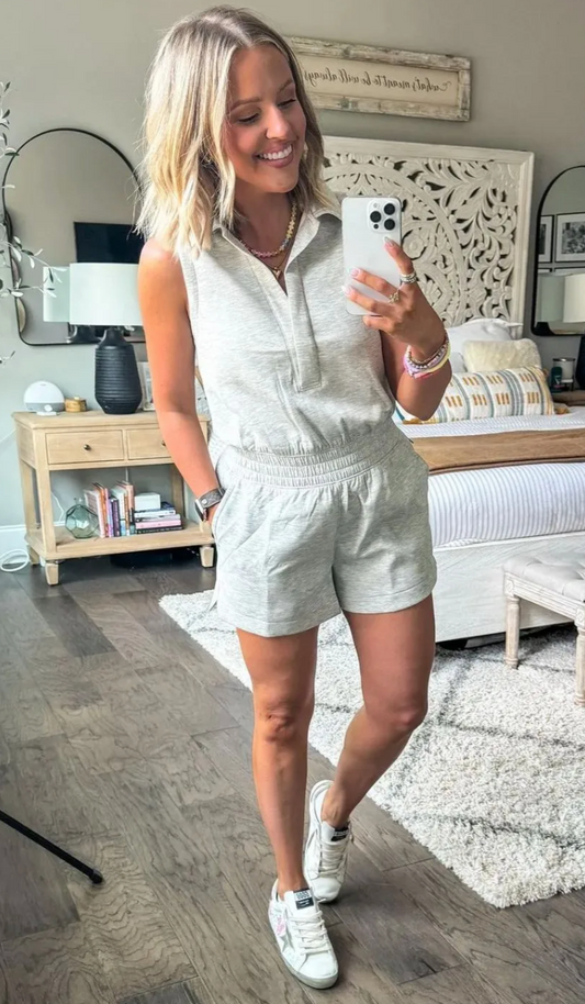 Comfortabele KNIT Polo Romper